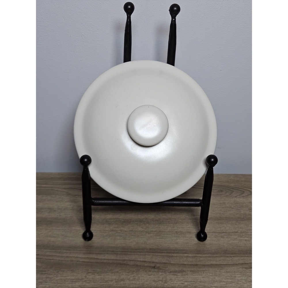 Pfaltzgraff Naturewood Canister Replacement Lid Stoneware 6.5" White